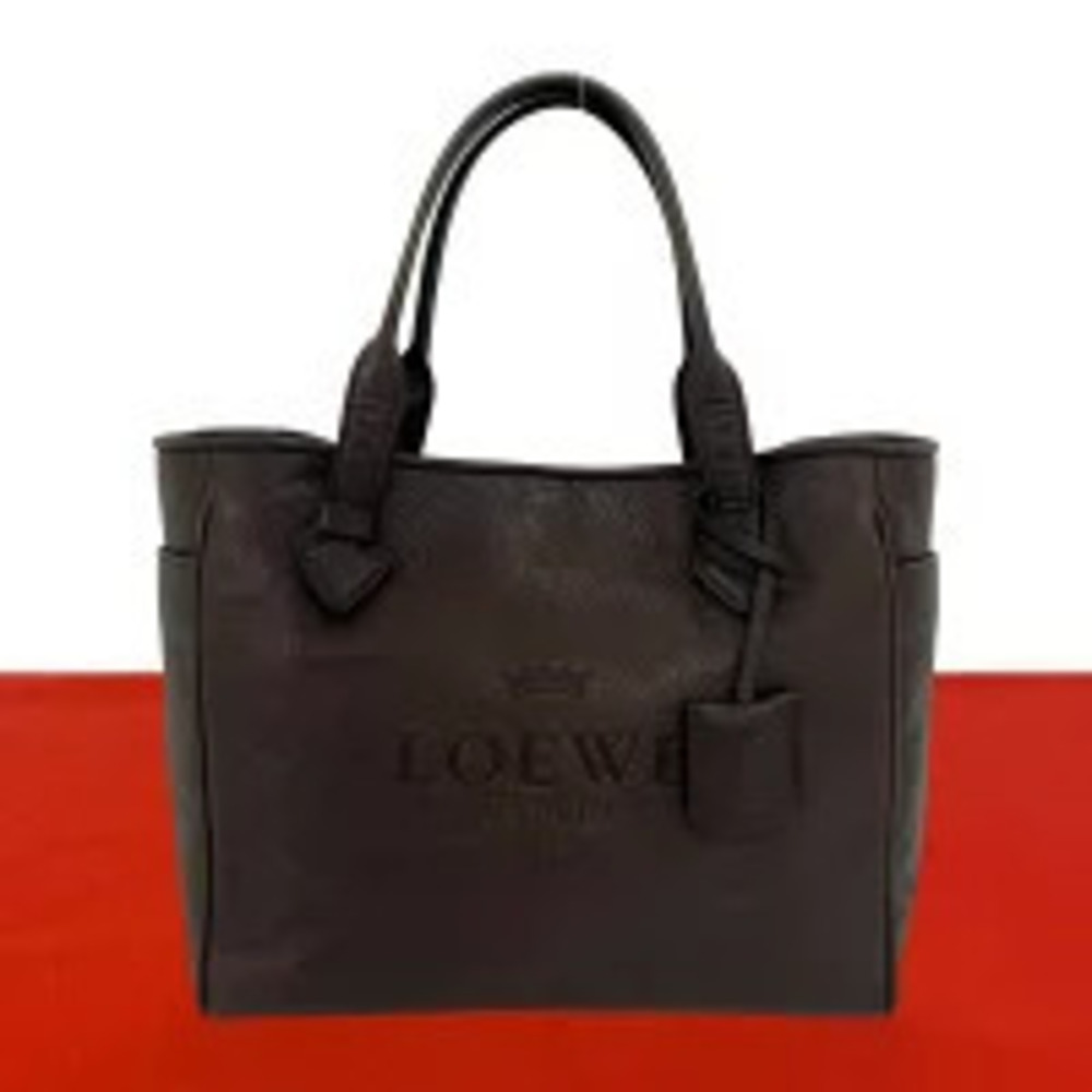 Loewe Heritage Leather Hobo Shoulder Bag Brown